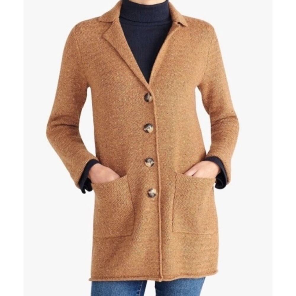 J. Crew Mercantile XL Brown Donegal Sweater Coat Cardigan Style K4757